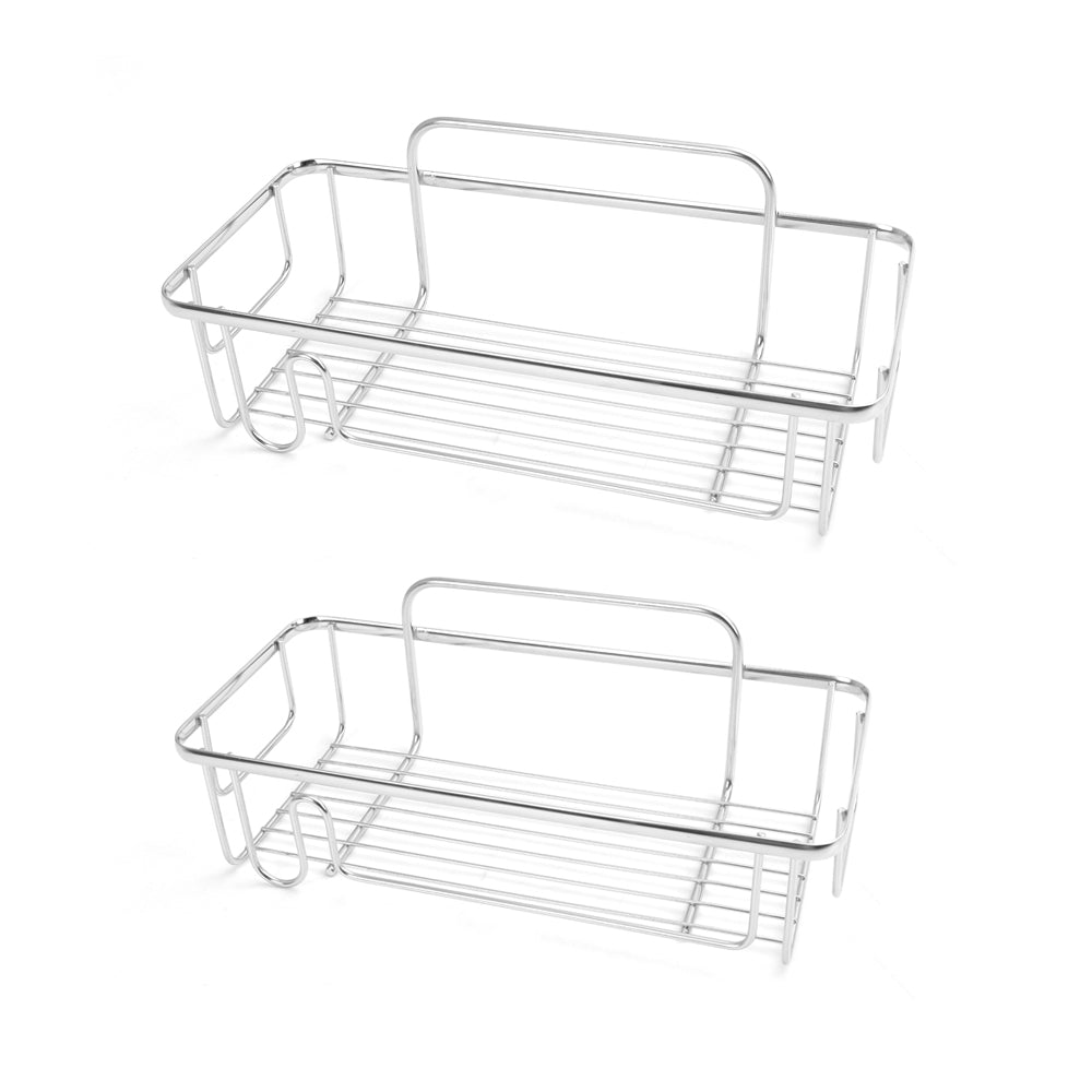 2x Shower Caddy Bathroom Suction Shelf Storage Shampoo Soap Holder No Drill