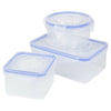 8Pcs Food Storage Containers Clip Seal Lock Lids Boxes Plastic Clear BPA FreeSet