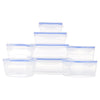 8Pcs Food Storage Containers Clip Seal Lock Lids Boxes Plastic Clear BPA FreeSet