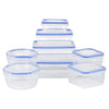 8Pcs Food Storage Containers Clip Seal Lock Lids Boxes Plastic Clear BPA FreeSet