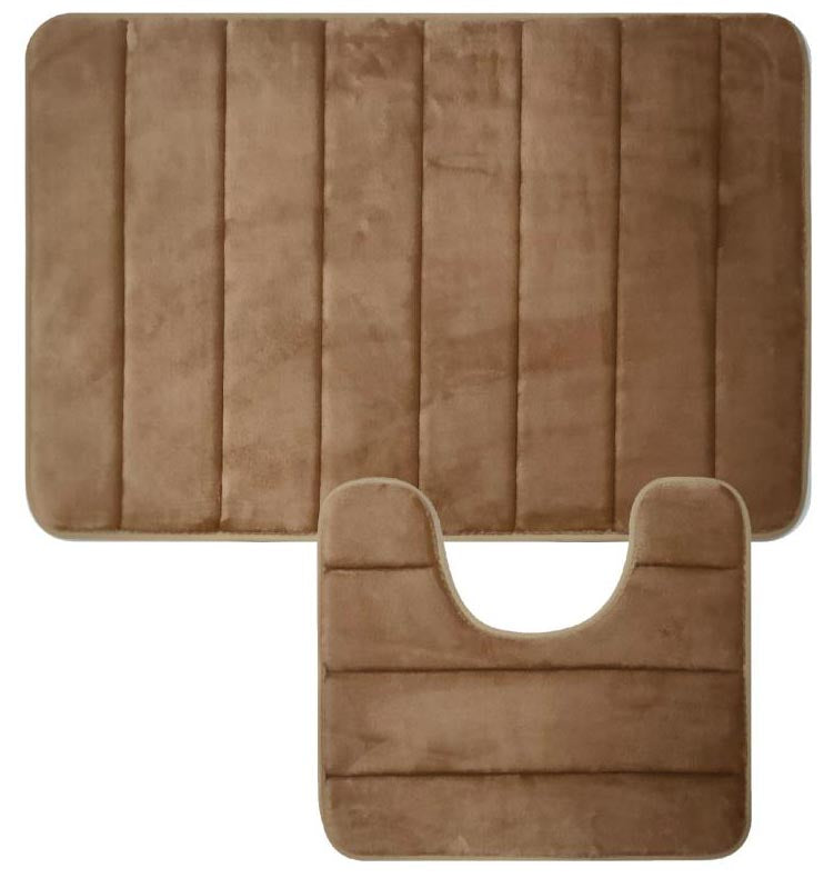 Bath & Toilet Mat Non-Slip Super Soft Memory Foam Absorbent Bathroom.