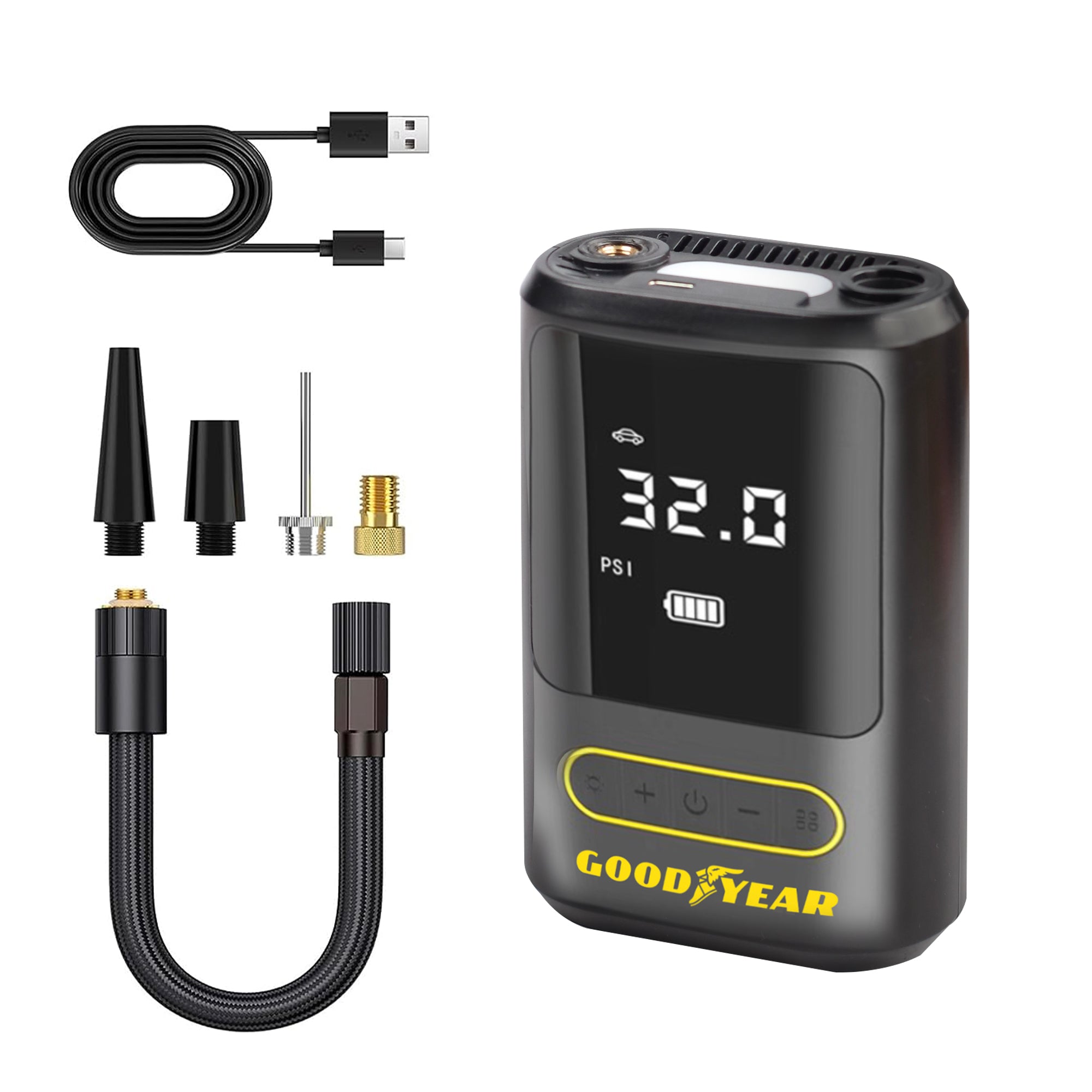 Goodyear Cordless Car Tyre Inflator Pump LED Portable Air Compressor Digital