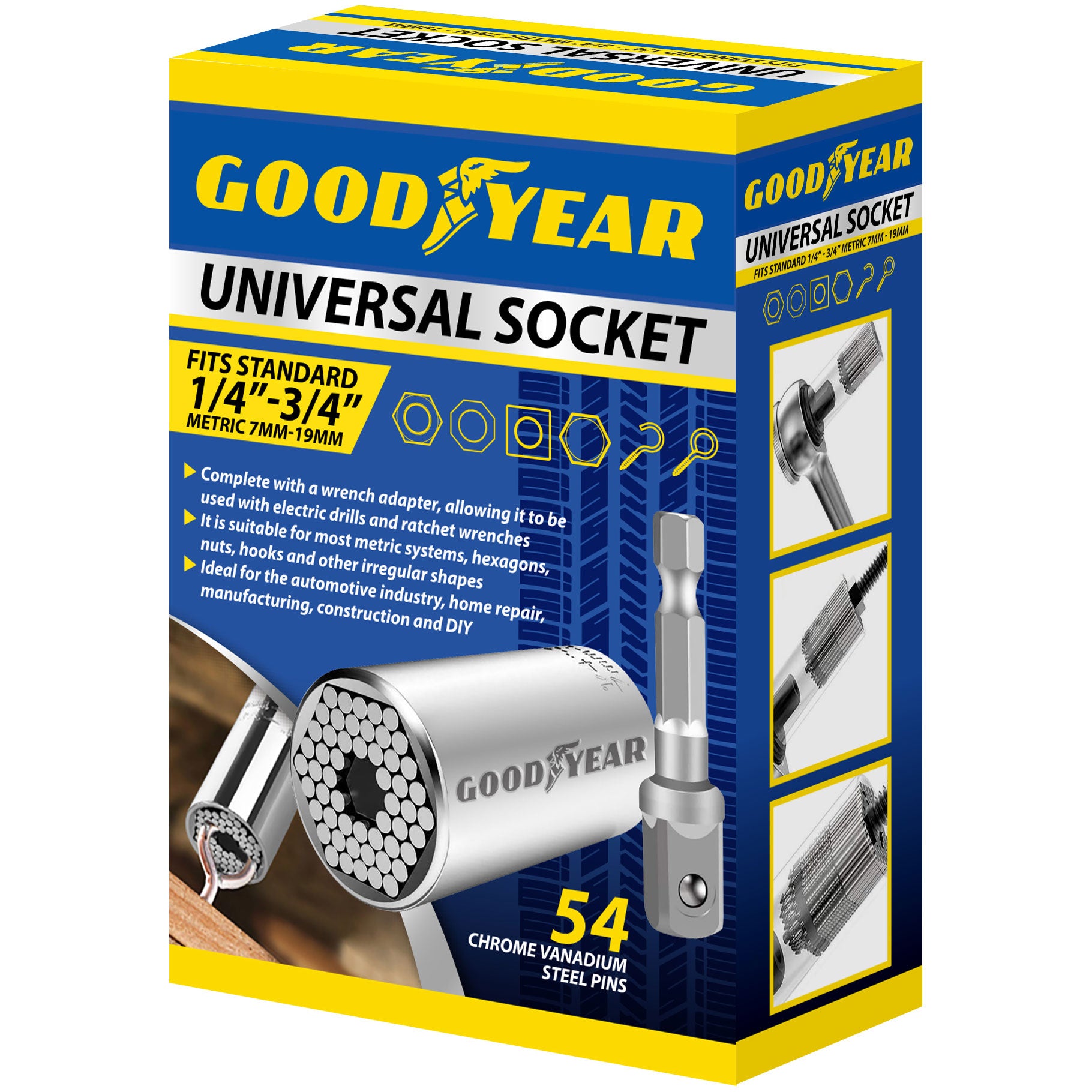 Goodyear Universal Socket Set | 1/4