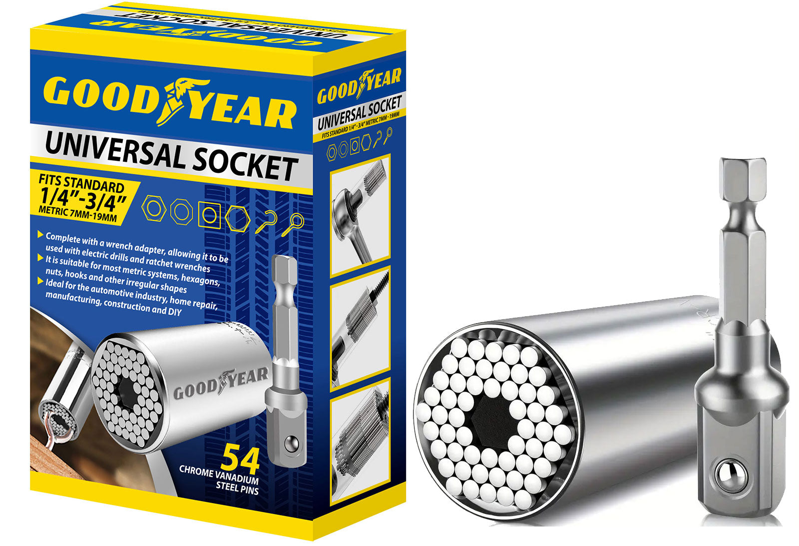 Goodyear Universal Socket Set | 1/4