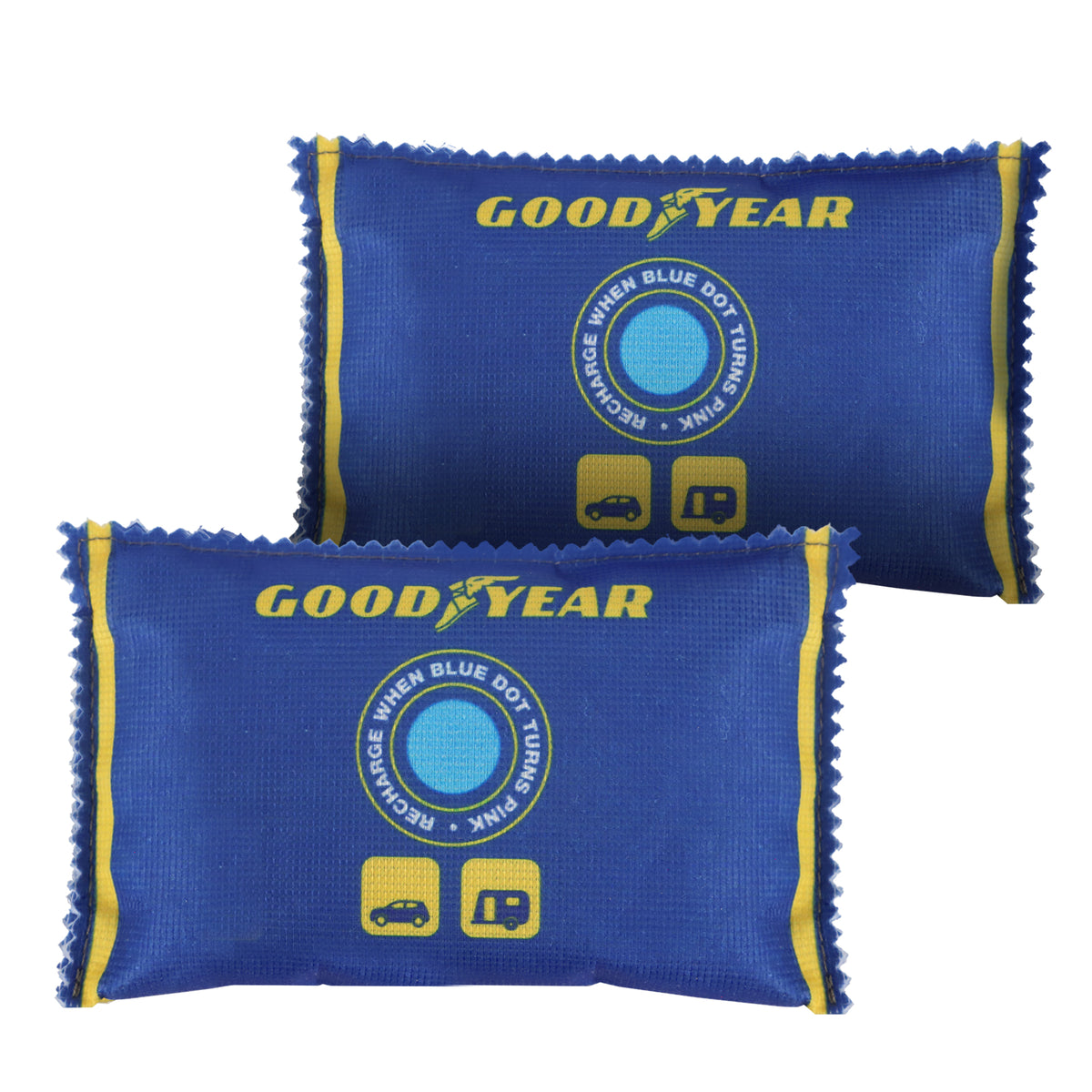 Goodyear 2 Pack Car Dehumidifier Bags Reusable Moisture Damp Absorber Anti Mist