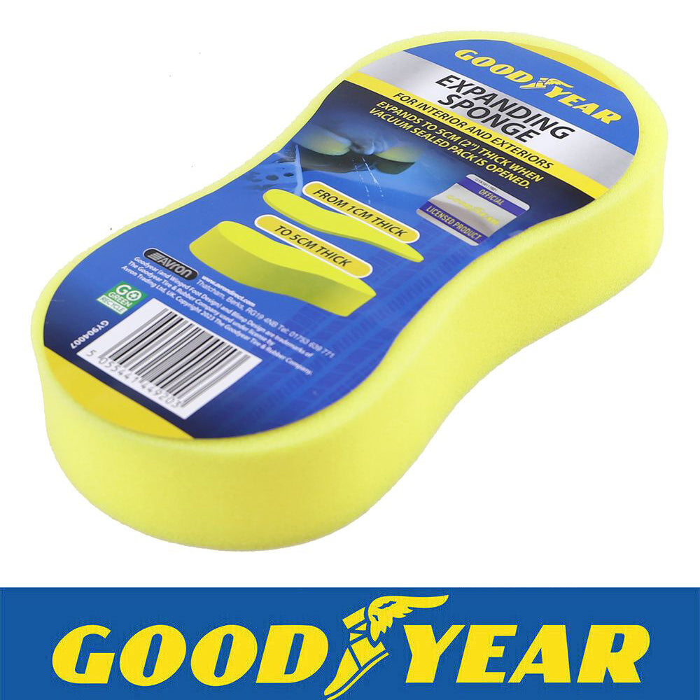 Goodyear Expanding Jumbo Car Cleaning Sponge Washing Dirt Home Van Valet Clean