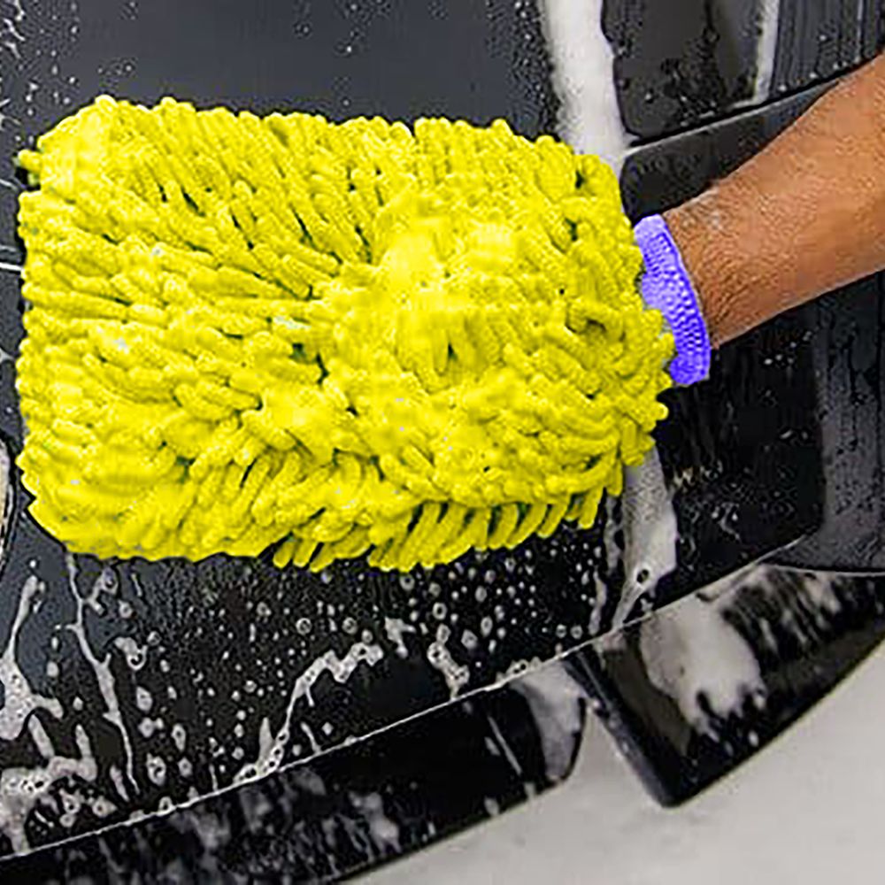 2Pcs Goodyear 2in1 Noodle Car Wash Mitt Microfibre Defogging Cleaning Polishing