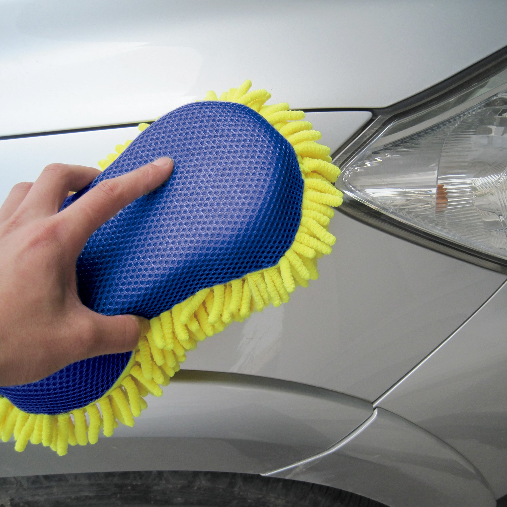 2Pcs Goodyear 2 in 1 Microfibre Noodle Sponge Valet Car Wash Cleaning Mesh Pad