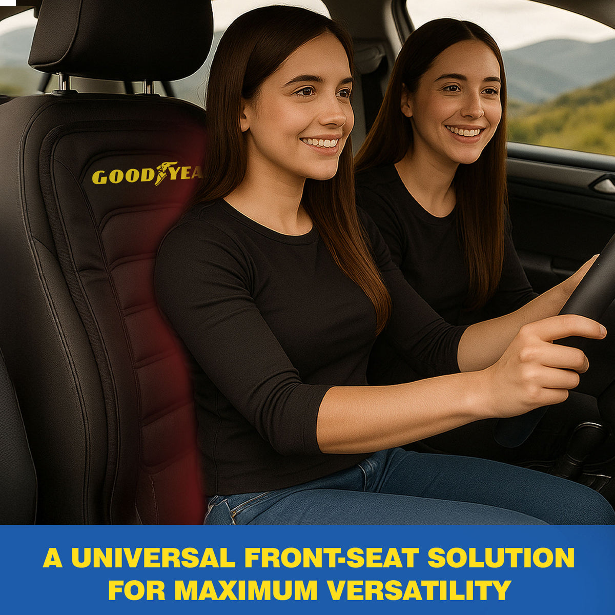 Goodyear Luxury Heated Car Seat Cushion Heater Aftermarket Universal Fit 12V
