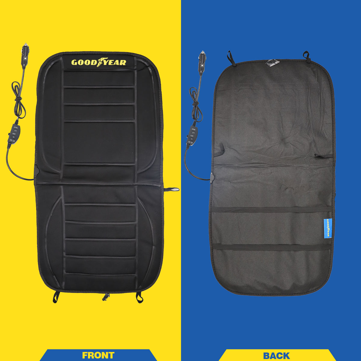 Goodyear Luxury Heated Car Seat Cushion Heater Aftermarket Universal Fit 12V