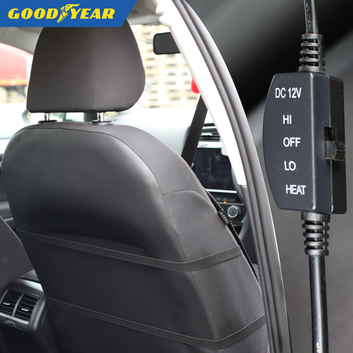 Goodyear Luxury Heated Car Seat Cushion Heater Aftermarket Universal Fit 12V