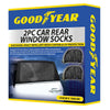 Goodyear 2Pcs Car Sun Shade Shield Socks Rear Side Window Large Cover UV Mesh