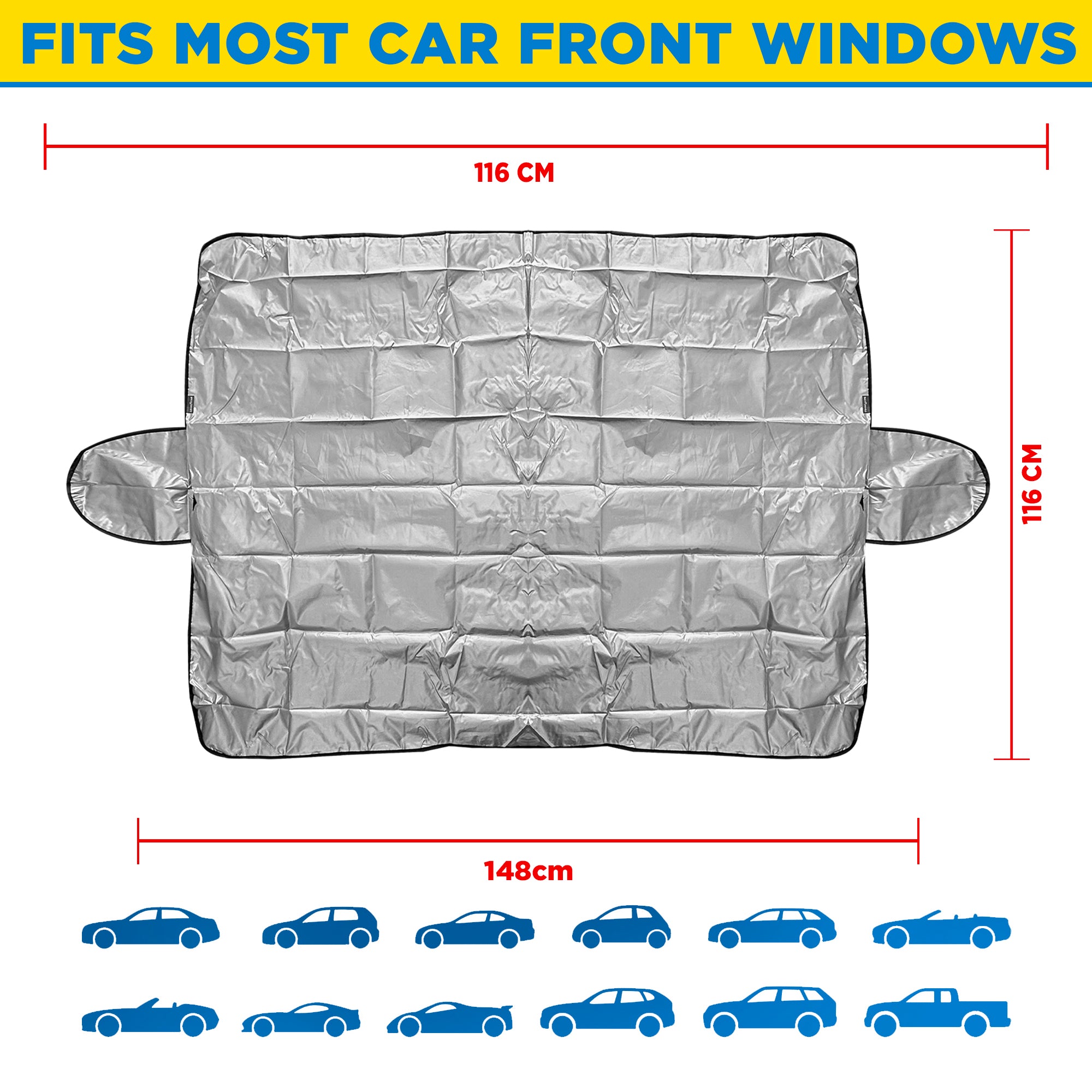 Goodyear Magnetic Car Windscreen Cover | Protect  Snow Frost Freezing Windshield