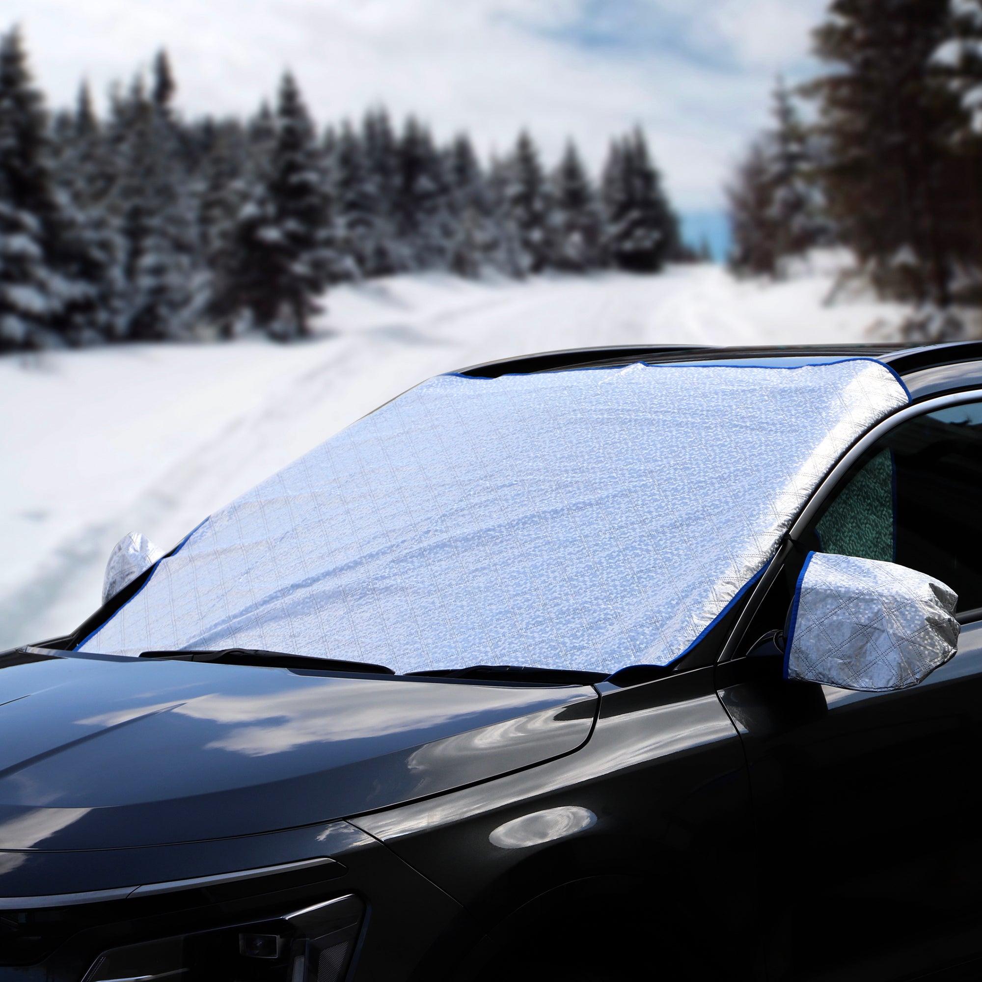 Goodyear Quilted Car Windscreen Cover|Wing Mirror Covers | Snow Ice Frost