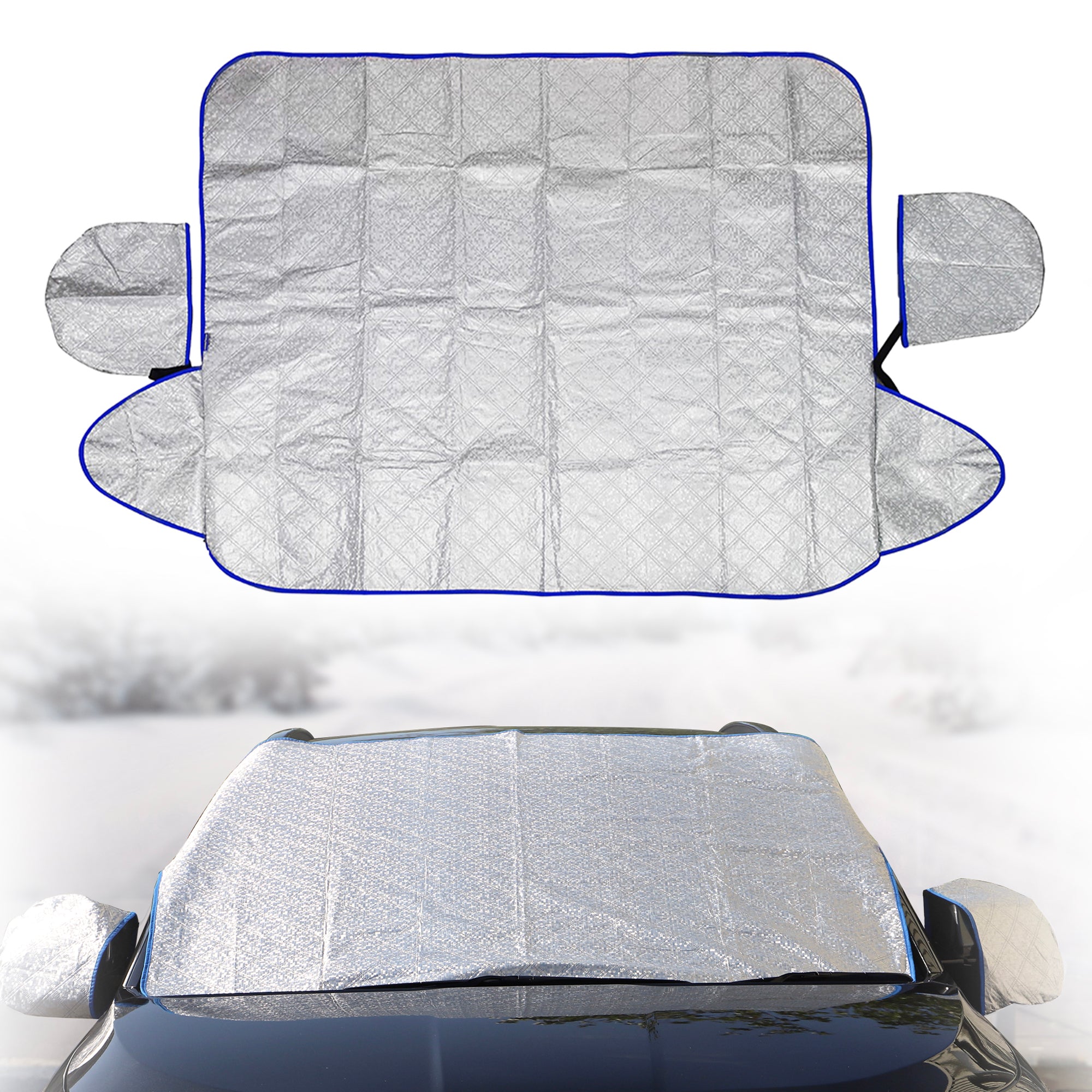 Goodyear Quilted Car Windscreen Cover|Wing Mirror Covers | Snow Ice Frost