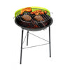 Portable Charcoal BBQ Barbecue Cooking Grill Garden Outdoor 33cm Round Patio Cam