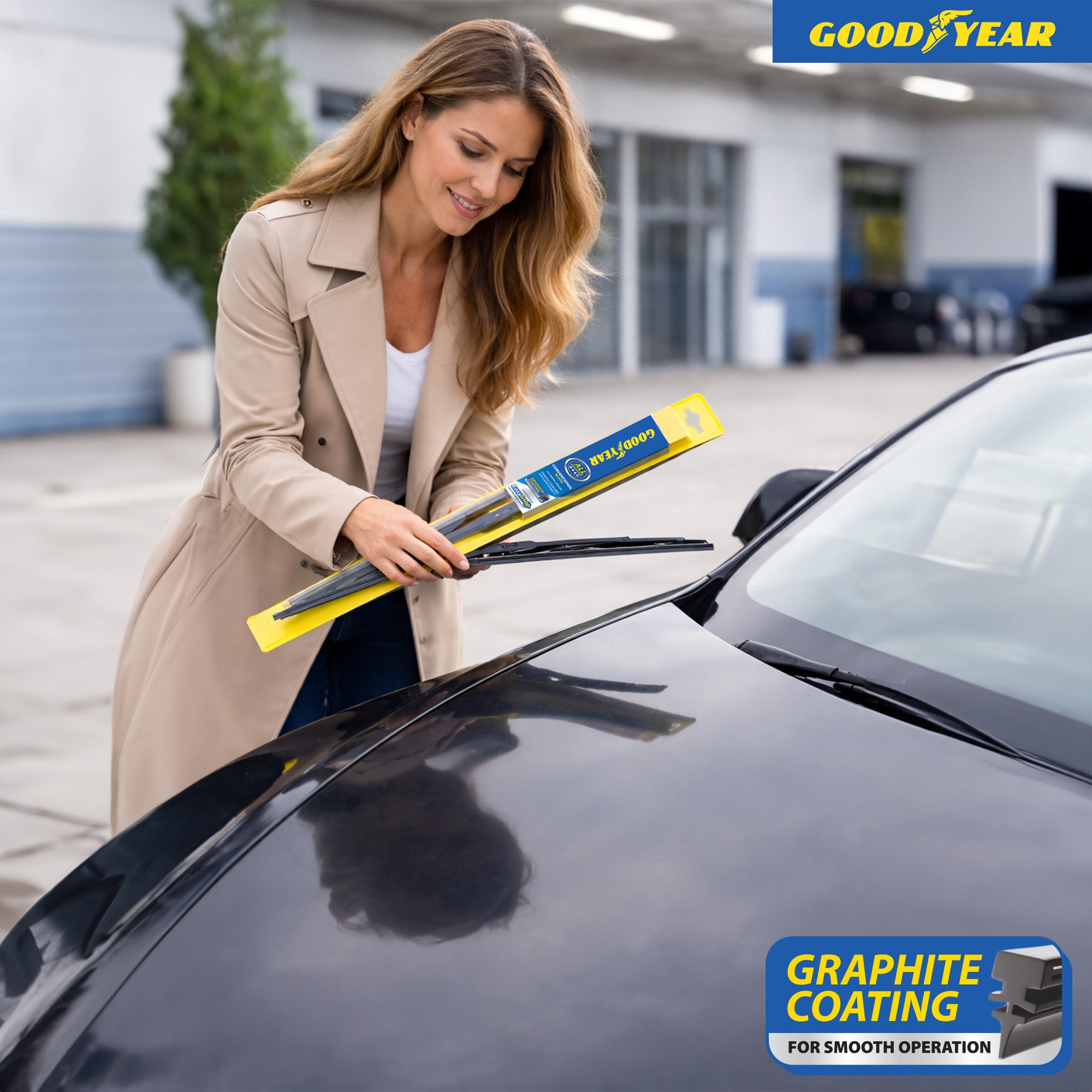 Goodyear Conventional Windscreen Metal Wiper Blades Car Wipers Replacement 13