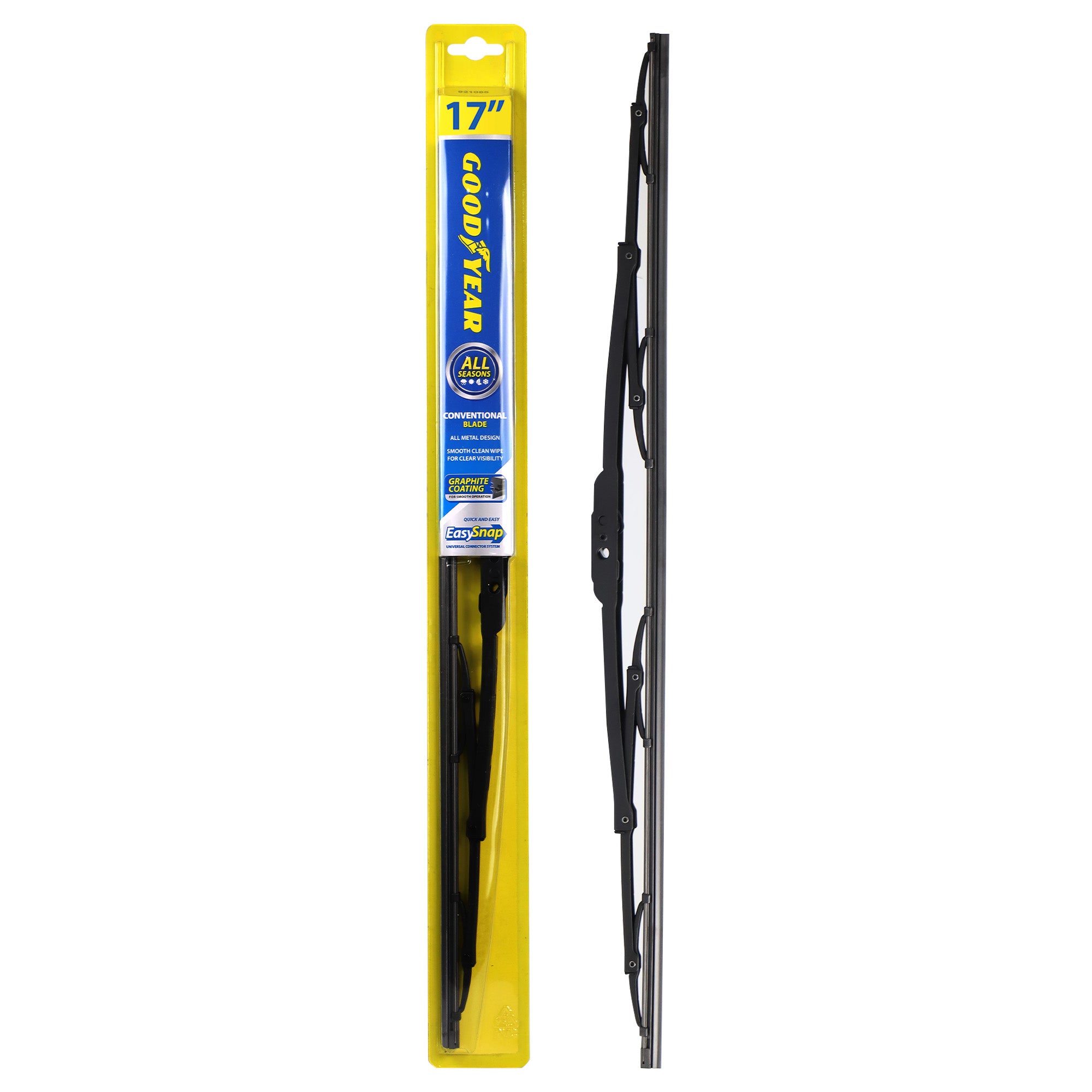 Goodyear Conventional Windscreen Metal Wiper Blades Car Wipers Replacement 17
