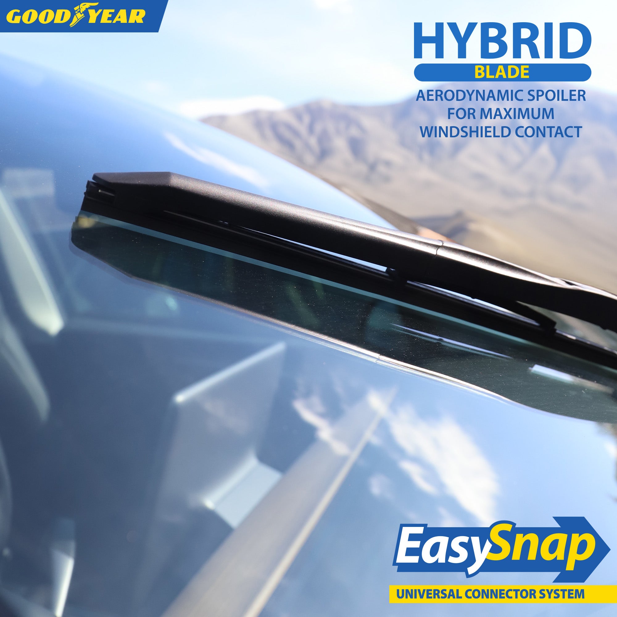Goodyear Hybrid Windscreen Wiper Blades EasySnap Car Universal Replacement 20