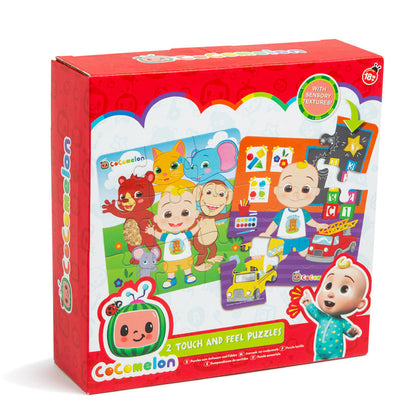 Cocomelon 2 Touch and Feel Baby Puzzles Educational Jigsaw Puzzle Game Sensory