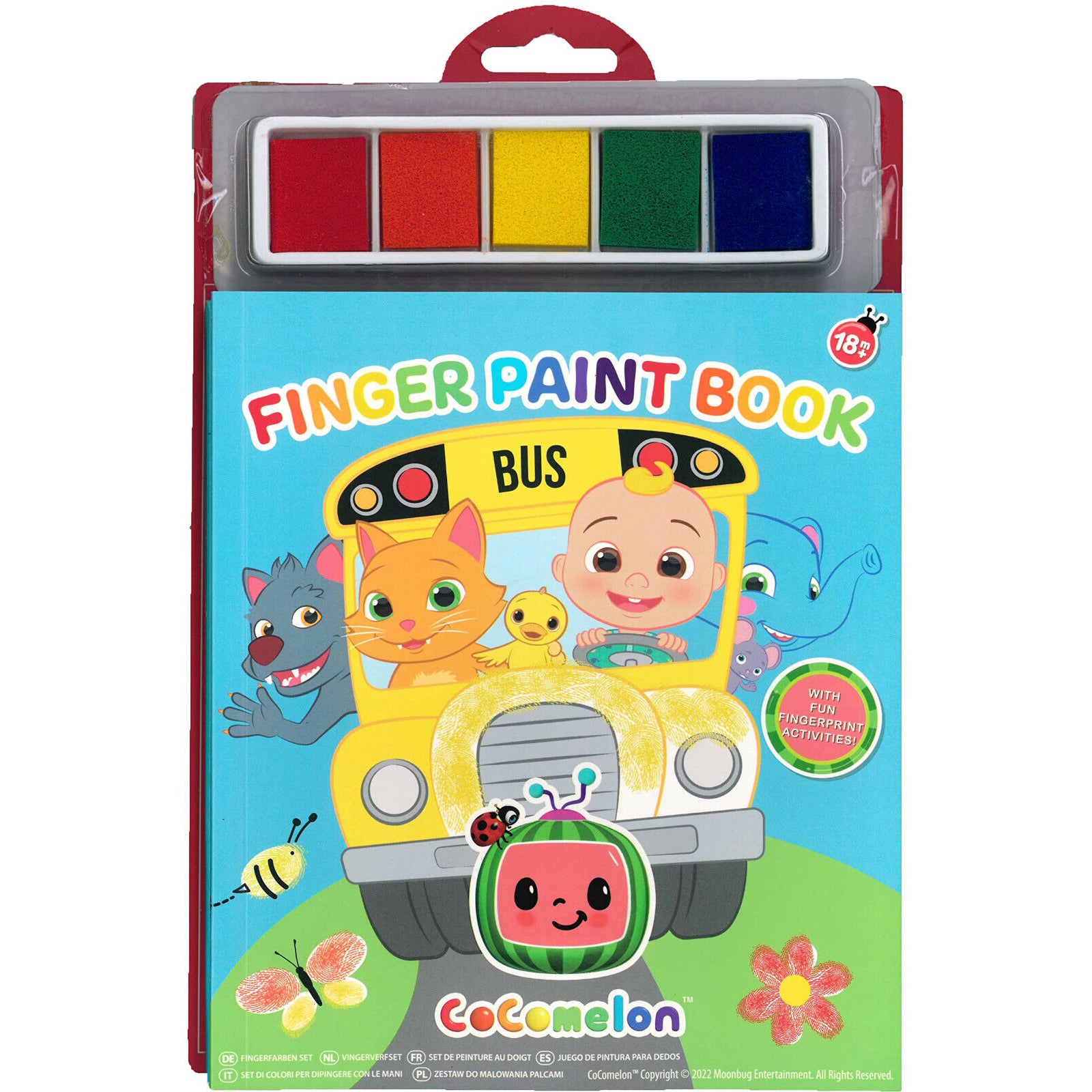 CoComelon Finger Paint Book Set Activity Pad Childrens Learning Arts Crafts