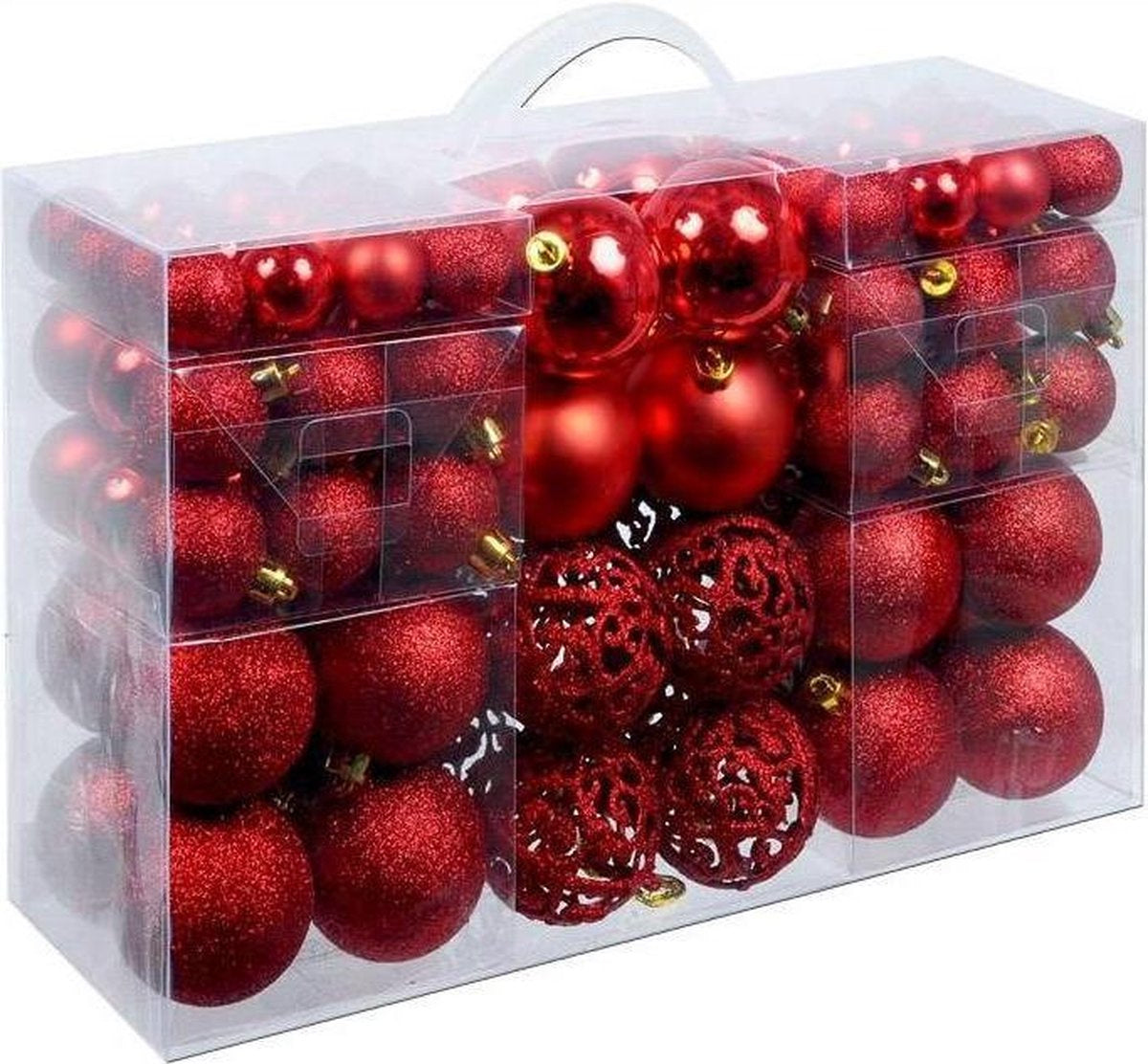 100pcs Christmas Decor Baubles Tree Xmas Balls Party Wedding Ornament Size 3/4/6