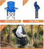 Camping Chair Lightweight Folding Portable with Cup Holder and Side Pocket Camp