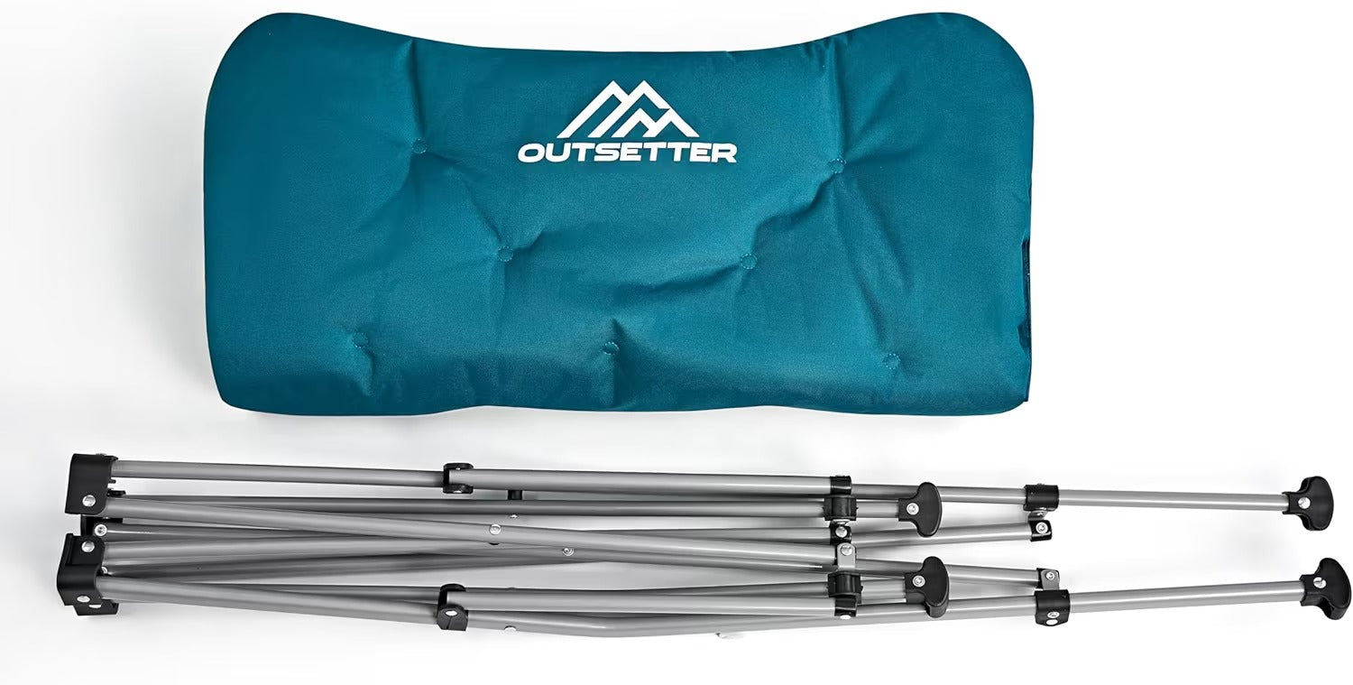 Adult Camping Garden Festival Folding Chair with Oversized Padded Comfy Cushion
