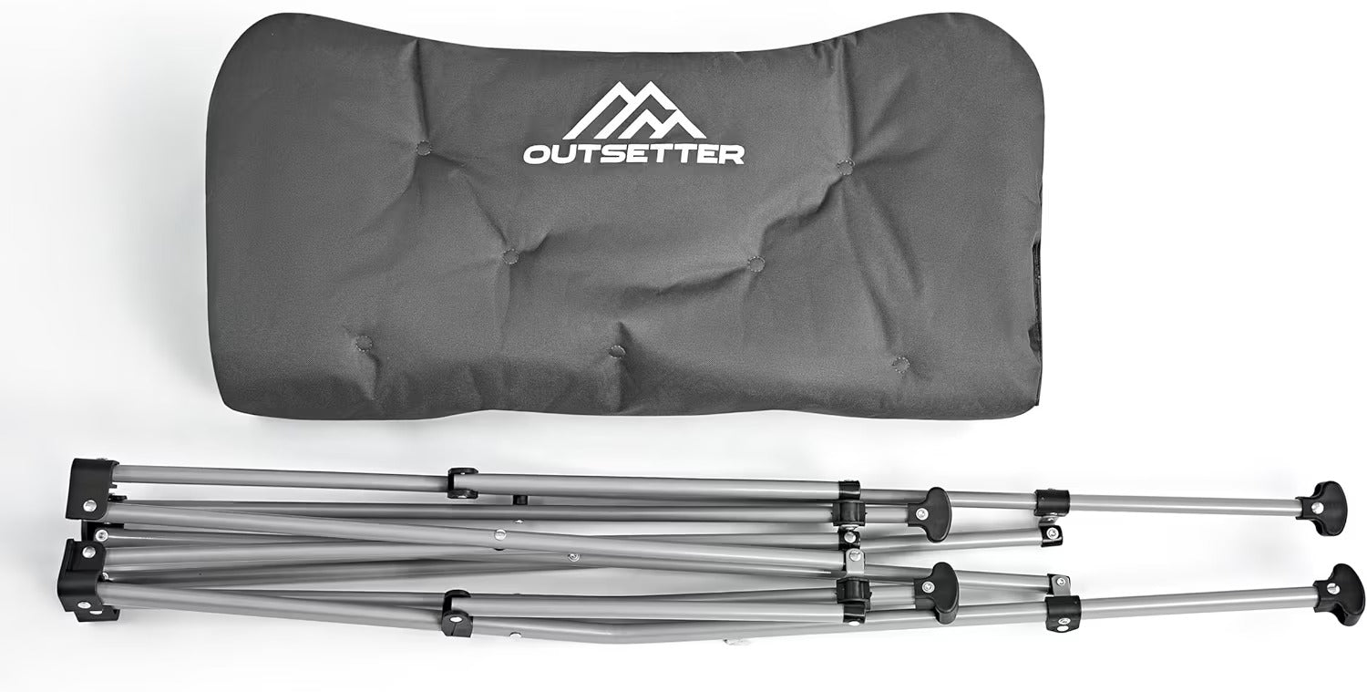 Adult Camping Garden Festival Folding Chair with Oversized Padded Comfy Cushion
