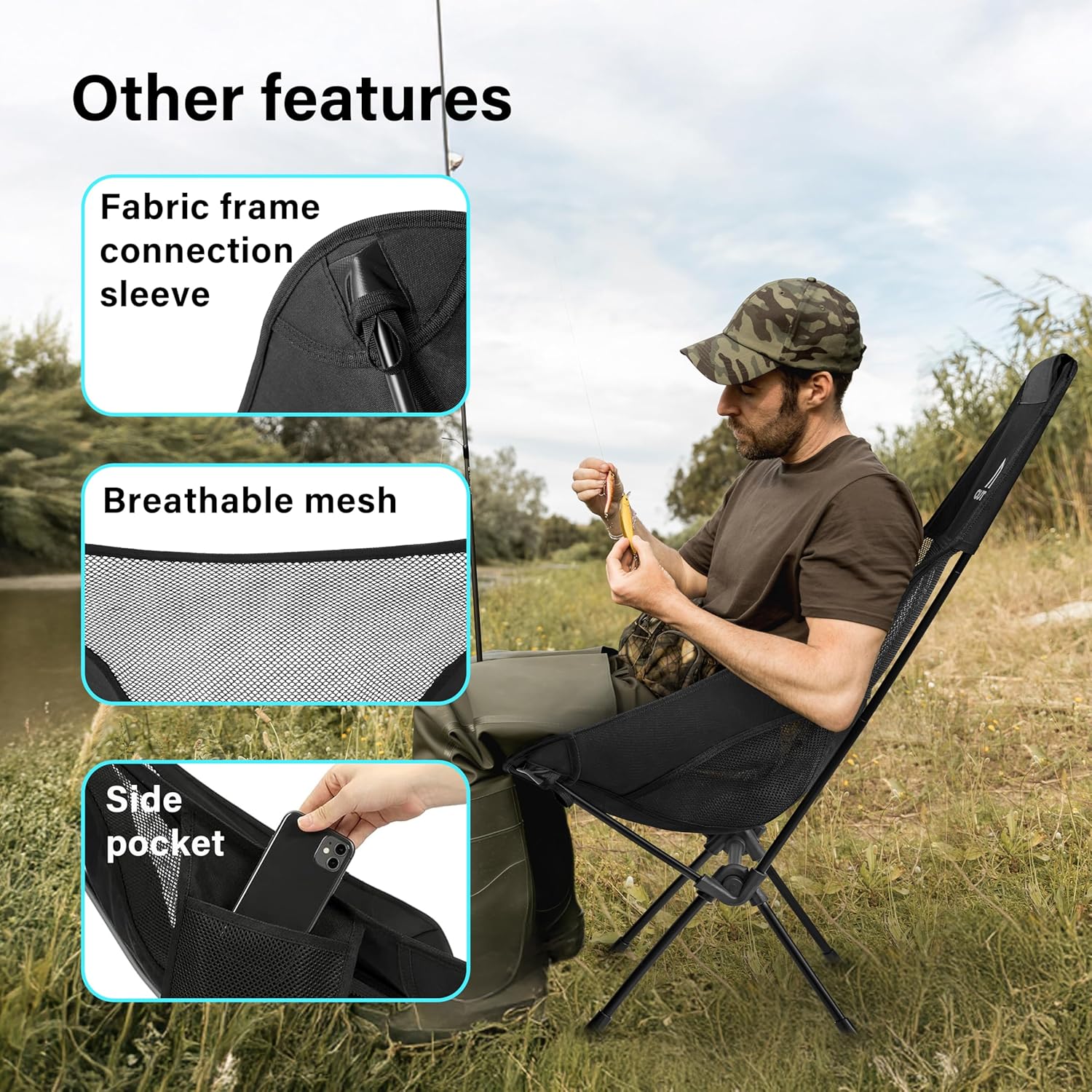 Lightweight Folding Chair Camping Compact Portable Lightweight Fishing Chairs