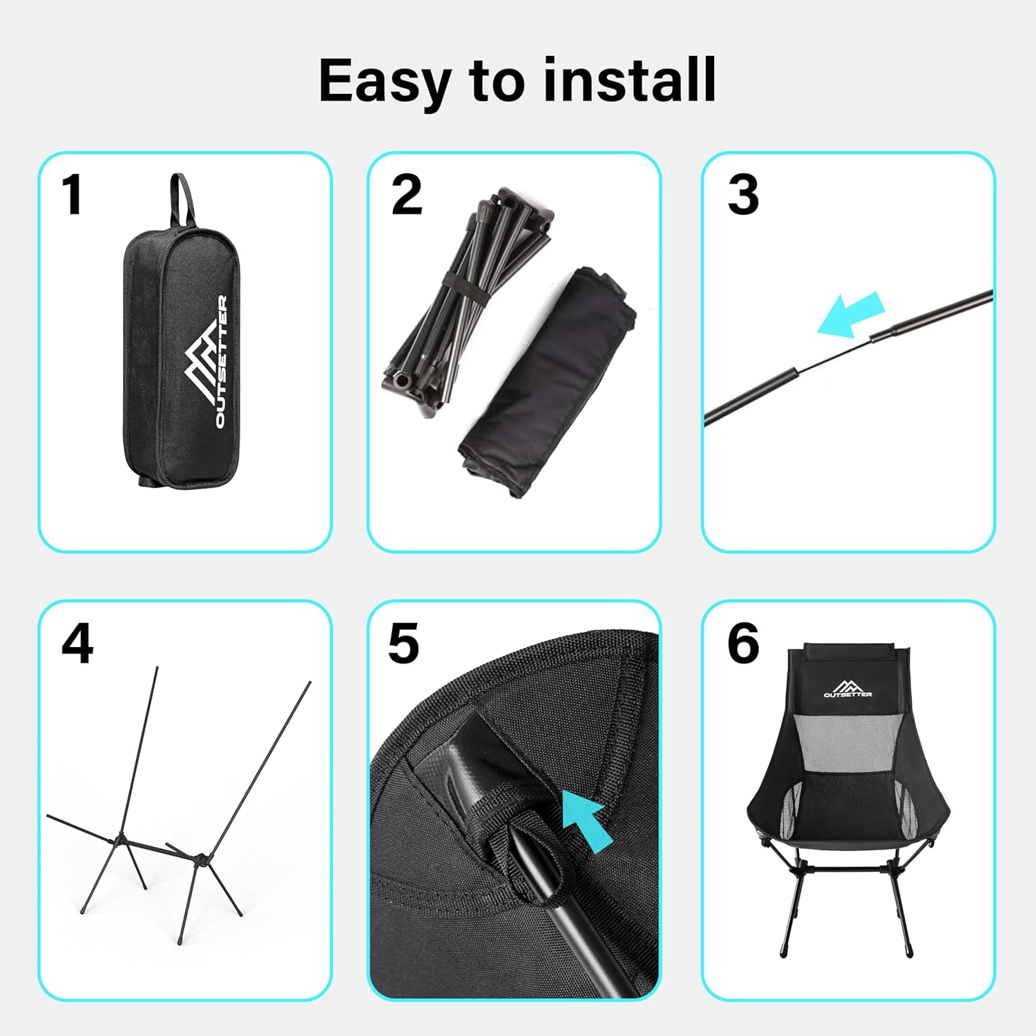 Lightweight Folding Chair Camping Compact Portable Lightweight Fishing Chairs
