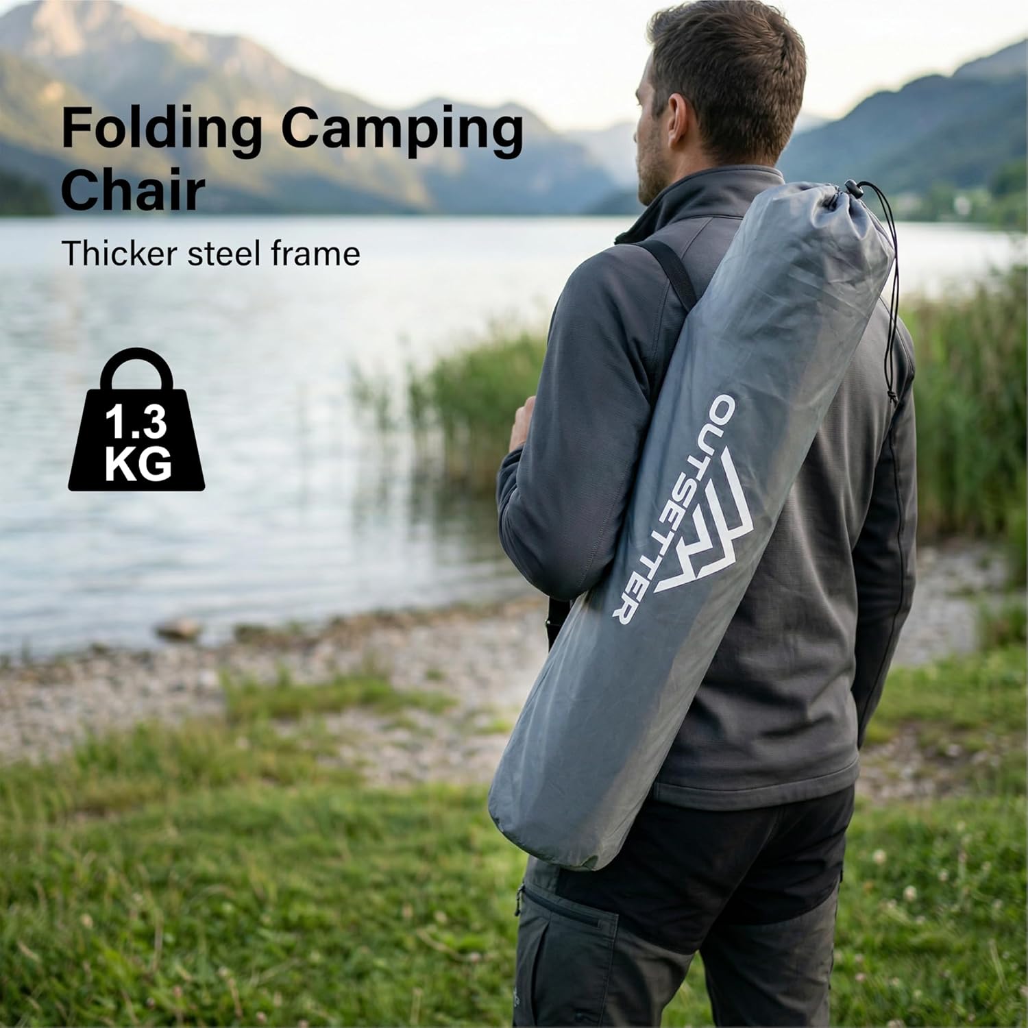 Folding Camping Chair High Back Padded with Cup Holder Side Pocket Portable