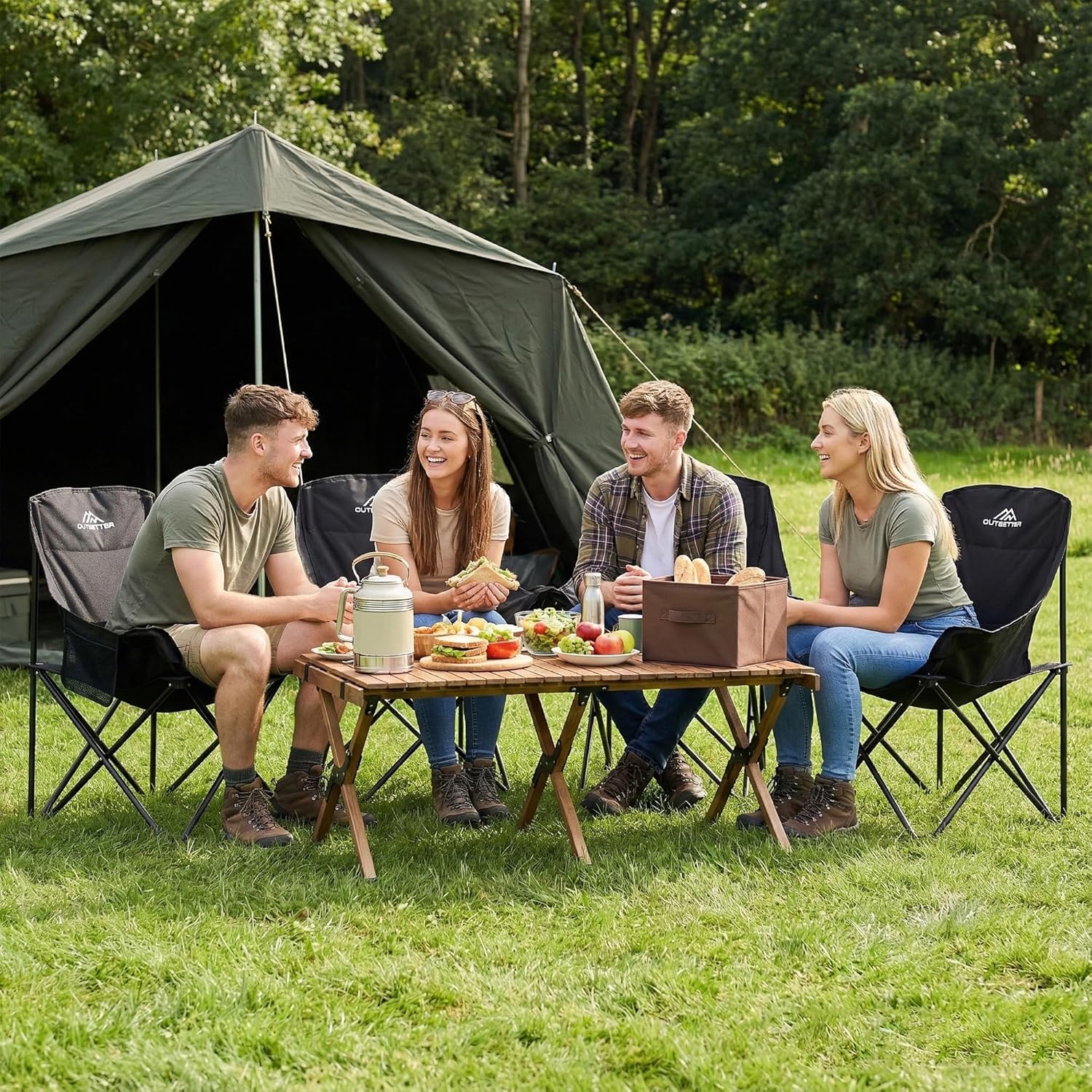 Folding Camping Chair Portable Outdoor Backpacking Compact Lightweight Carry Bag