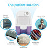 Air Dehumidifier Compact Portable Ultra Quiet Damp Mould Moisture 500ml