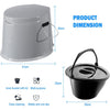 5L Portable Camping Toilet Compact Potty Loo Caravan Picnic Fishing Festivals