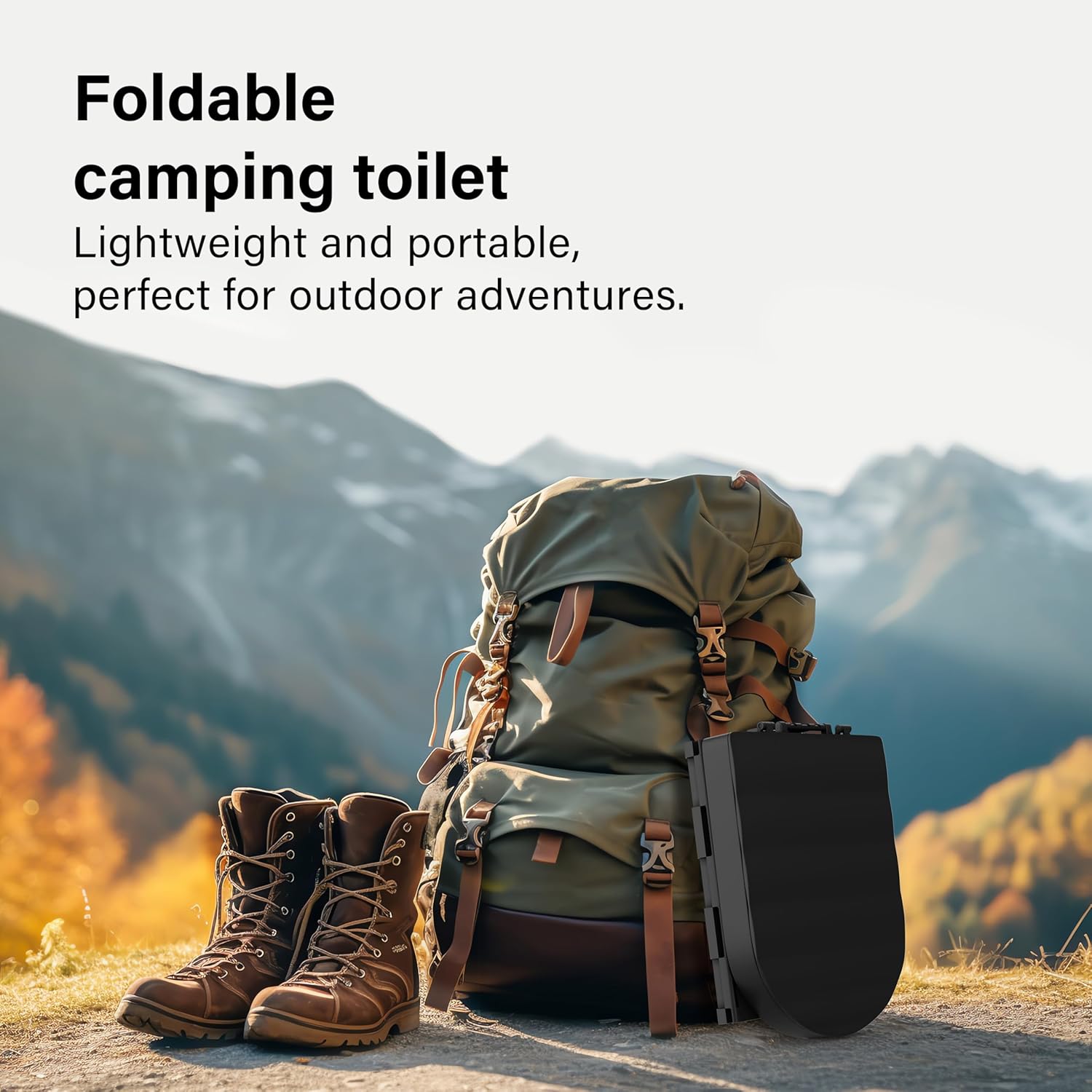 Foldable Toilet Compact Portable Toilet Potty Loo Seat Travel Camping Bucket