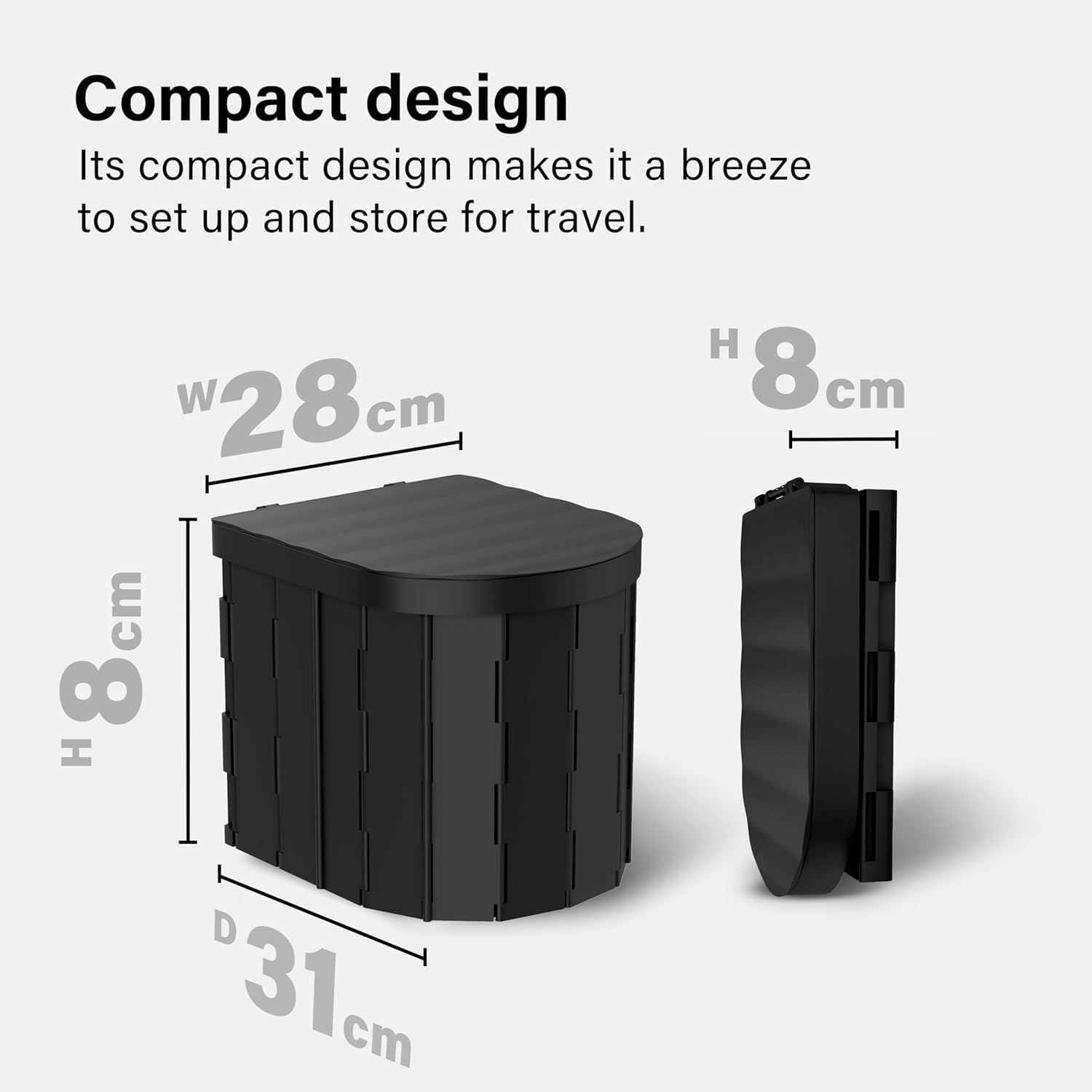 Foldable Toilet Compact Portable Toilet Potty Loo Seat Travel Camping Bucket