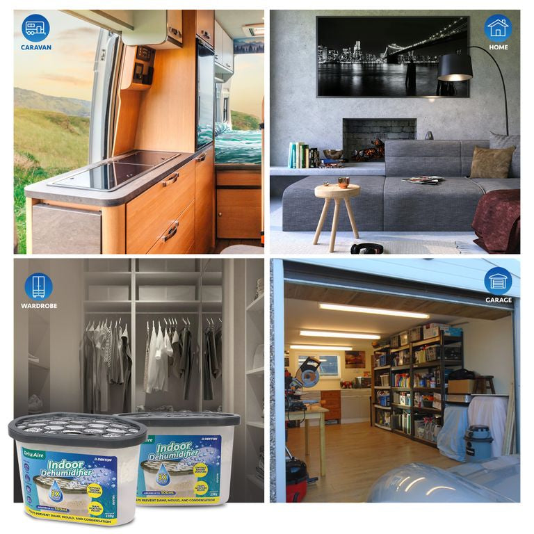 Dekton Dri Aire Indoor Dehumidifier Interior Damp Moisture Mould Mildew 500ml