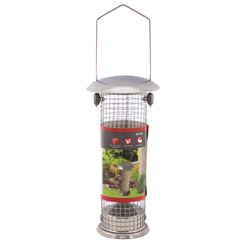 Garden Seed Peanut Fat Ball Wild Bird Feeder Hanging Squirrel Proof Garden Feed