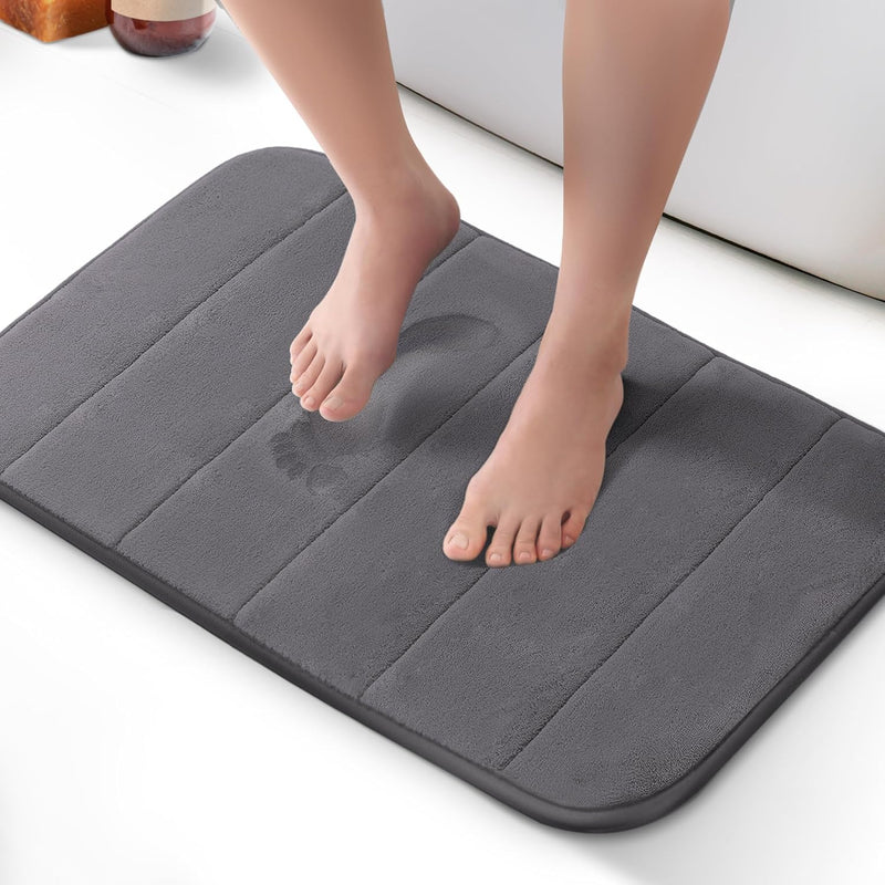Memory Foam Light Rug Bathroom Floor Non-slip Soft Absorbent Shower Mat Carpet
