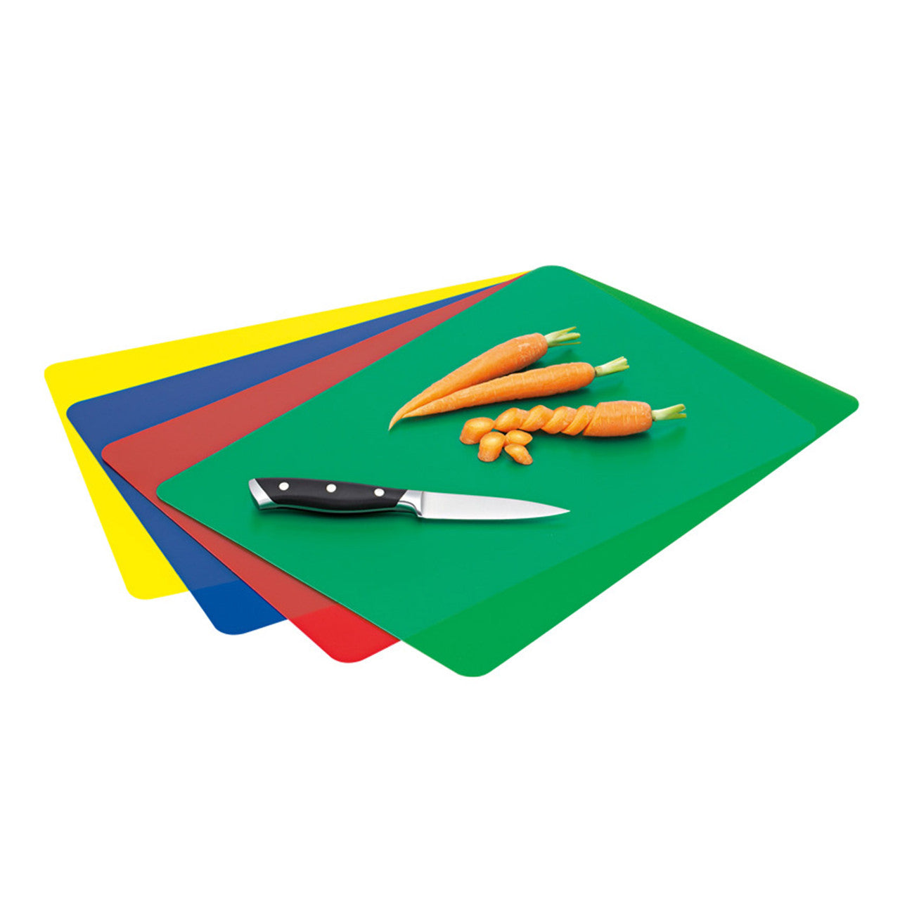 4Pcs Flexible Chopping Boards Set Flexi Coloured Cutting Sheets Mats Kitchen