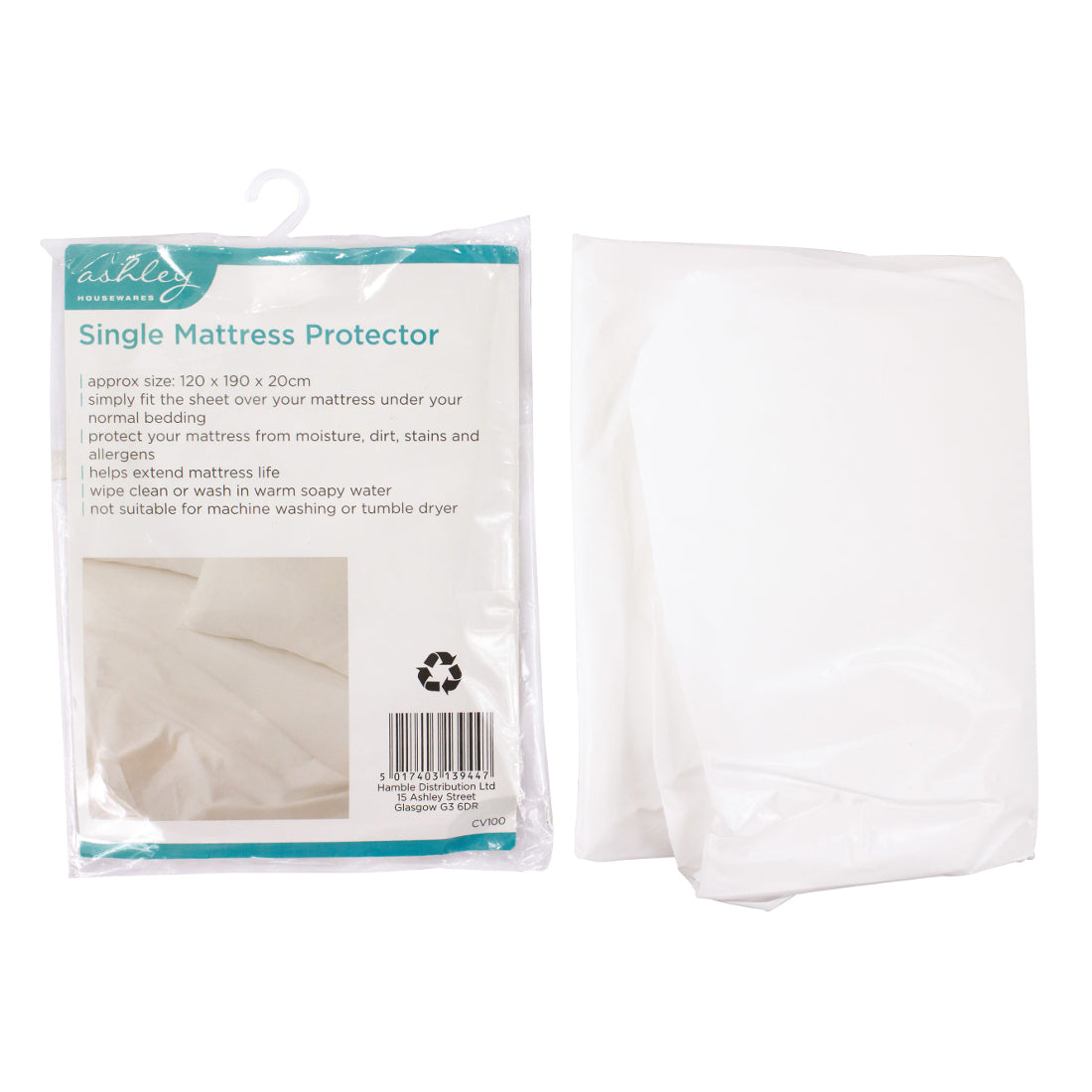 Waterproof Mattress Protector PEVA Bed Single Double King Pillow Cover Size