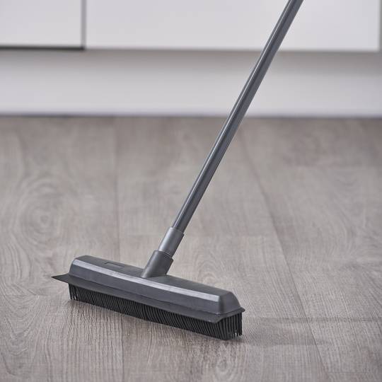 Extendable Rubber Broom Multipurpose Pet Hair Remover Squeegee Indoor Outdoor