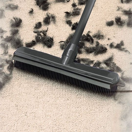 Extendable Rubber Broom Multipurpose Pet Hair Remover Squeegee Indoor Outdoor