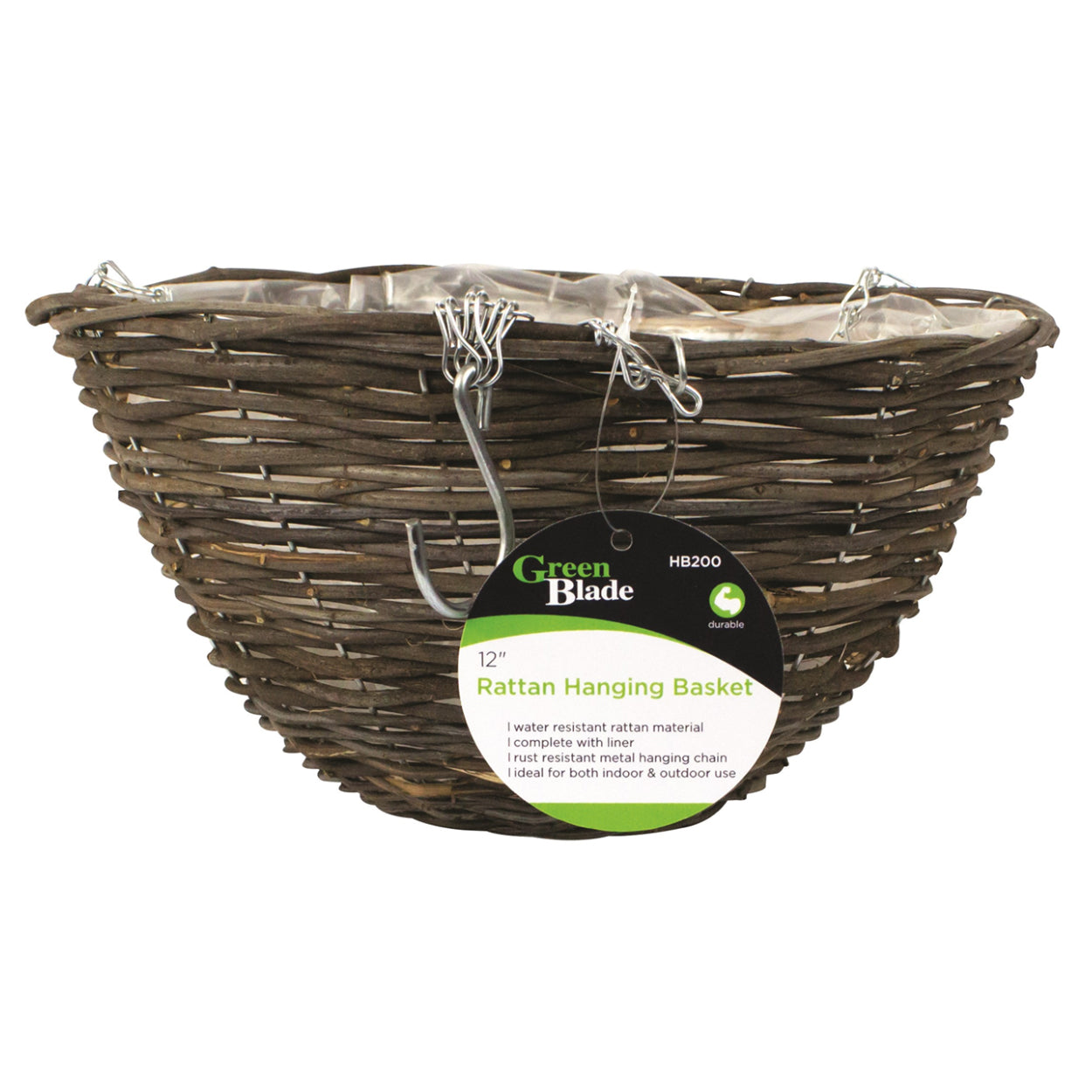 Rattan Rope Natural Wicker Hanging Baskets 12