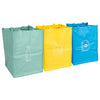 3Pcs Colour Recycling Bin Bags Reusable Paper Plastic Glass Storage Kitchen Set