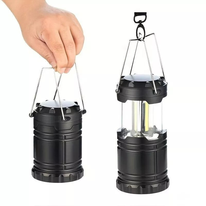 Collapsible Cob LED Light Lantern Camping Fishing Outdoor Hanging Battery ABS