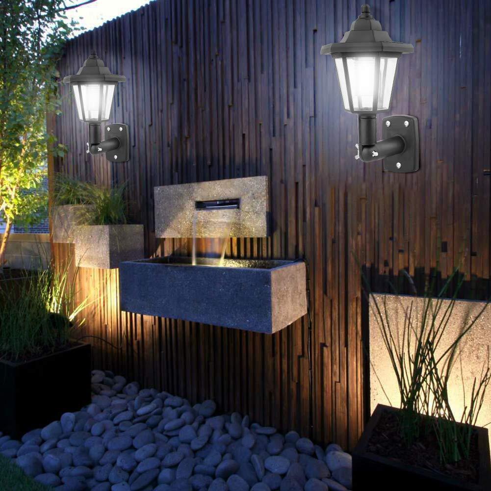 2/4Pcs Solar Wall Lanterns Led Powered Wall Light Lamp Outdoor Garden Patio Door