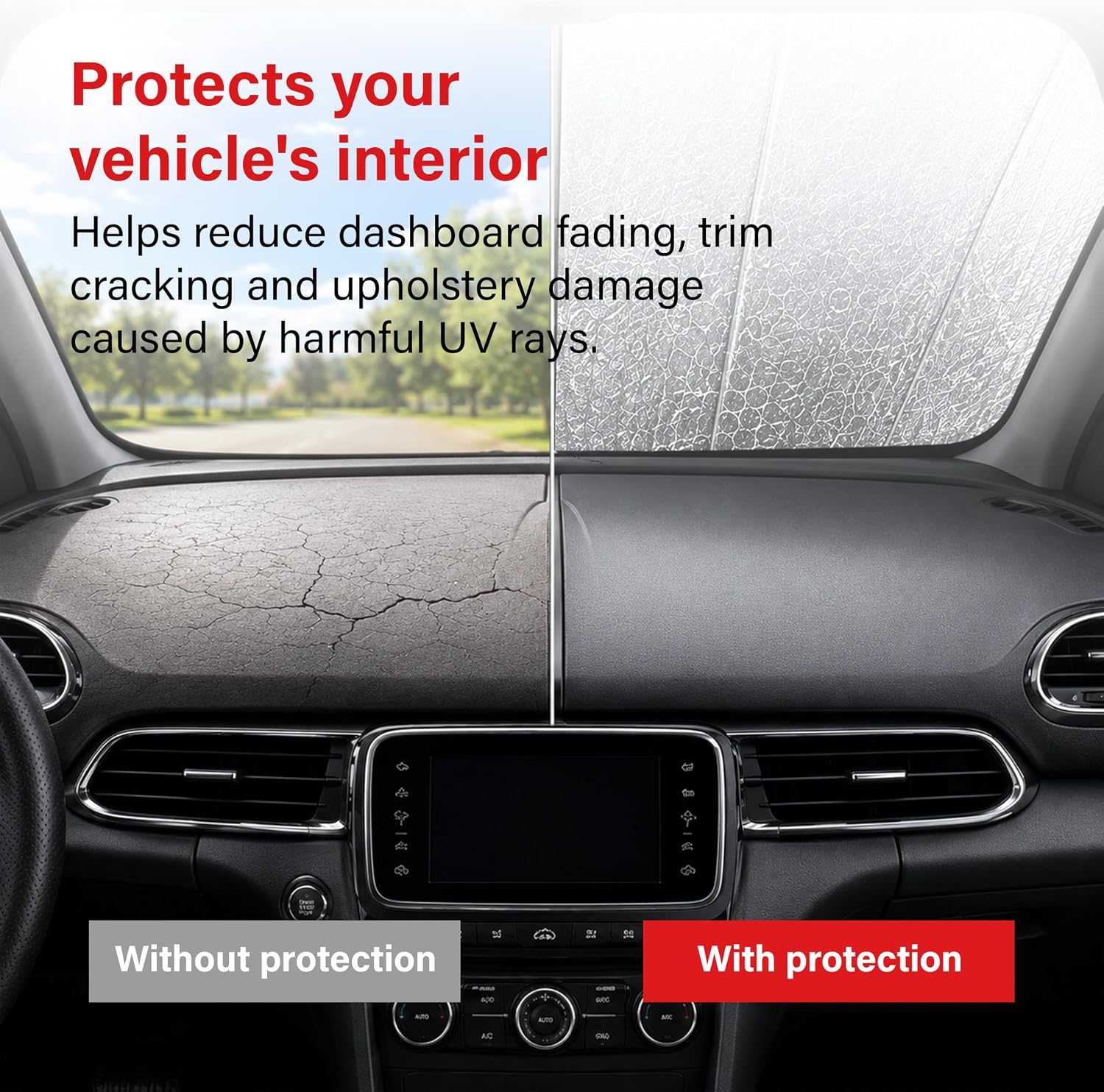 Windshield Sun Shade Frost Protector Foldable Cover Shield UV Protection 130cm
