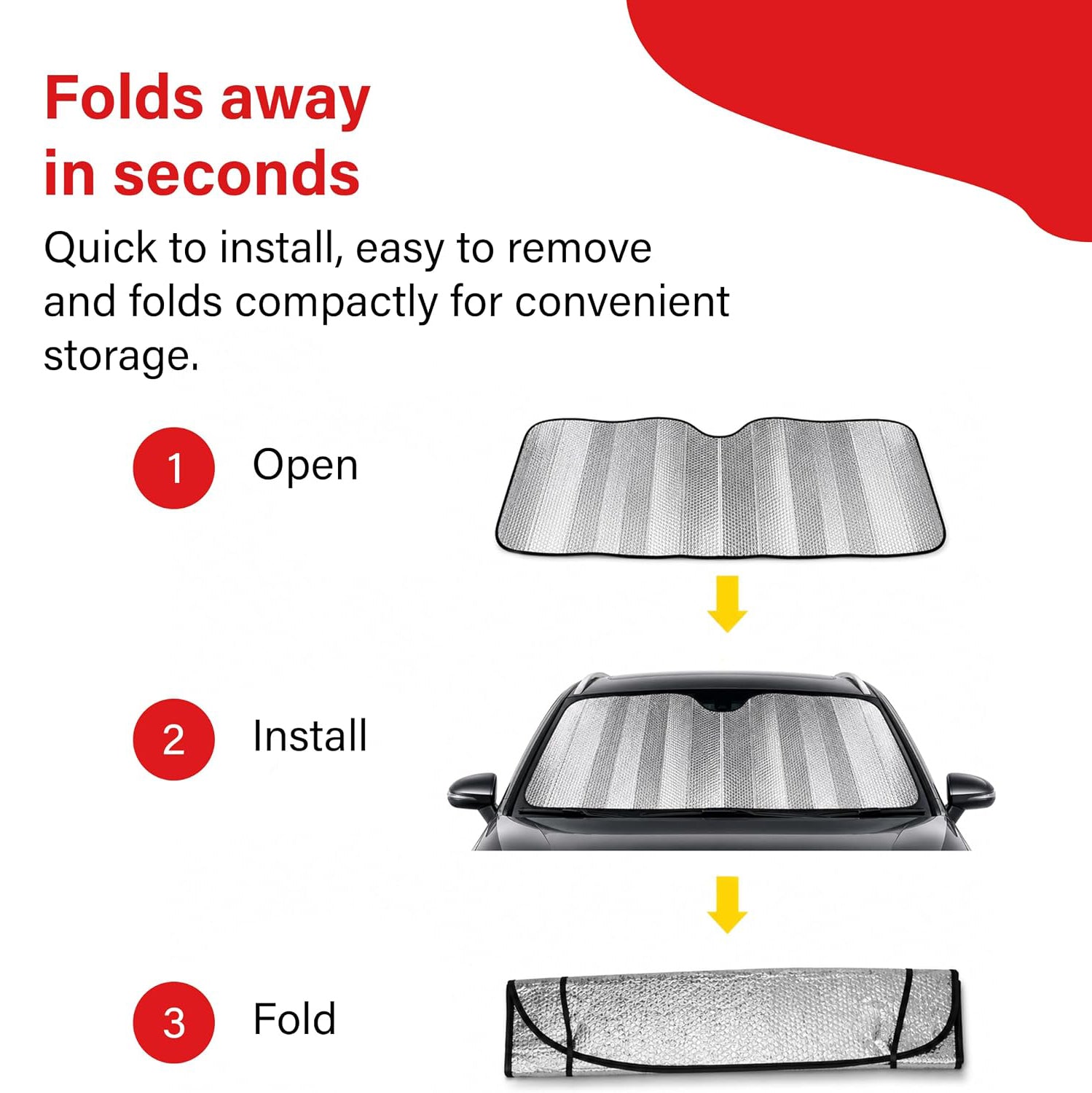 Windshield Sun Shade Frost Protector Foldable Cover Shield UV Protection 130cm